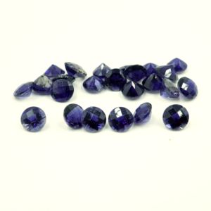 Iolita Natural, Corte Brillante Redondo, Gema Facetada para Joyería, Tamaño Calibrado, India - Product Image 1