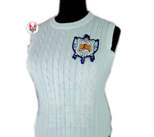 Sigma Gamma Rho Sorority Embroidery Women Acrylic Cardigan | SGR Sorority Embroidered Ladies Greek Knitted Greek Acrylic <b>Sweater</b> - Product Image 3