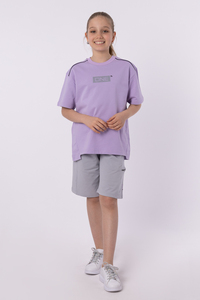 ผ้าฝ้าย100% ที่กำหนดเองขายส่งราคาถูกเด็กเสื้อยืดและกางเกงขาสั้นและที่มีคุณภาพสูงโดยตรงการผลิตสาวเสื้อยืดเด็ก - Product Image 4