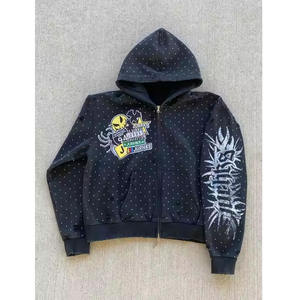 Dernière conception personnalisée Meilleure vente Sweat-shirt pull-over surdimensionné pour hommes Sweat à capuche brodé de style de rue - Product Image 6