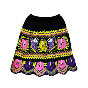 Jupes décontractées polynésiennes pour femmes en coton de haute qualité, fabriquées au Pakistan, broderie personnalisée style hawaïen, prix bas - Product Image 6