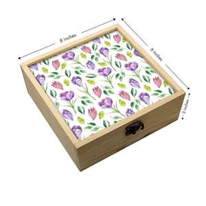 High End Customizable Wooden Printed Jewelry Box for Designer Accessories with Hand Painted Details at Price From India - Product Image 4
