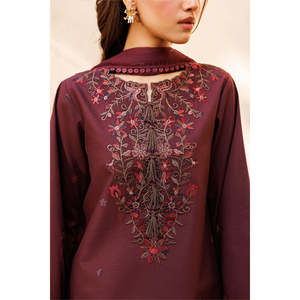 Ensemble IZNIK-3PC style bohème : chemise brodée en tissu lawn, dupatta imprimé en soie et pantalon pour le printemps/été BIC-057 - Product Image 3