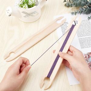 Gỗ đan khung dệt con thoi Dệt công cụ bằng gỗ dệt đưa đón máy dệt Phụ kiện cho DIY áo len và khăn 2 pcs - Product Image 3