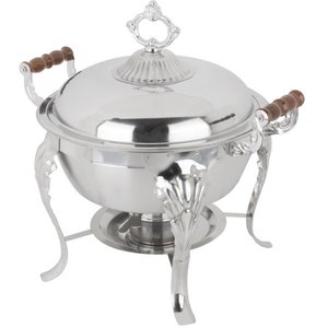 Plat à réchaud en métal au design martelé, très vendu, avec bouton design, forme personnalisée, idéal pour les mariages et les réceptions - Product Image 2