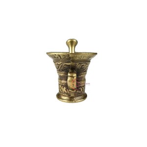 Mortero y Maja de latón antiguo, diseño más nuevo, Color dorado, Metal, latón, restaurante, utensilios de cocina, decoración, mortero y Maja - Product Image 3