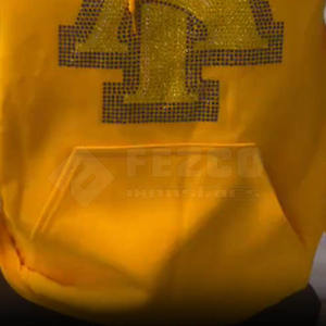 Sudadera con capucha de invierno con diamantes de imitación para hombre, ropa de calle de mezcla de poliéster/algodón, jersey de moda, atuendo informal a la moda - Product Image 6