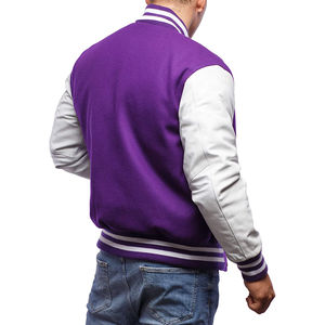 Chaquetas de moda de béisbol para mujer, chaquetas cortas negras con botones de retazos, chaqueta Bomber Varsity para mujer con mangas de cuero - Product Image 2