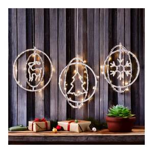 Luces de Navidad MicroLED Blanco Cálido IP20 78543 por Lote, Diseño de Estrella y Árbol (D32 cm), Luz Fija - Product Image 3