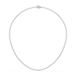 Collar DE TENIS clásico de diamante de corte ovalado cultivado en laboratorio de 10,00 quilates de 16 pulgadas hecho en oro sólido de 10K,14K,18K - Product Image 5