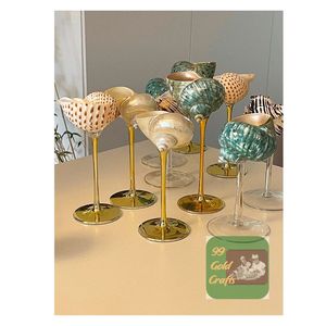 Copa de Martini de Concha Marina Pulida Natural, Copa de Vino Hecha a Mano, Perfecta para Bodas, Cenas y Eventos - Product Image 6