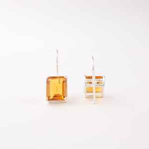 Boucles d'oreilles en citrine, argent sterling 925 plaqué or, bijoux faits à la main, sans nickel, élégantes boucles d'oreilles pour femmes - Product Image 2