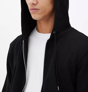 Wholesale Customized Color Heavy 430gsm <b>Fleece</b> Zipper-Up <b>Men's</b> Winter <b>Hoodie</b> with Quick Dry Feature - Product Image 3