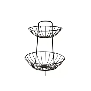 Cuenco de frutas de alambre de Metal de diseñador negro clásico hecho a mano, centro de mesa de lujo para bodas, restaurantes, decoración del hogar, exhibición - Product Image 4