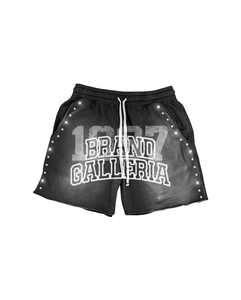 Pantalones cortos de algodón para hombre, ropa informal personalizada con cordón estampado, vintage, lavado, corto, con diamantes de imitación, bolsillo lateral corto - Product Image 5