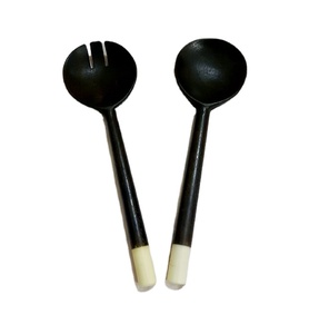 Juego de cucharas de madera para comer Utensilios de madera para cocina Cucharas de madera de teca natural de la India - Product Image 1