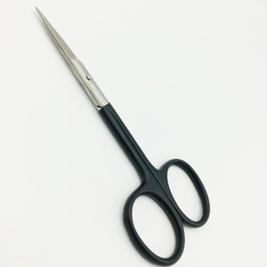 กรรไกรตัดหนังแบบรัสเซียสำหรับดูแลเล็บกรรไกรสเตนเลสสีดำใหม่ใบมีดตรงดีไซน์แบบโค้งทนทาน - Product Image 5