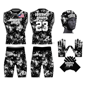 Uniforme de football à drapeaux 7V7 personnalisé, respirant, antibactérien, séchage rapide, tissu léger, coupe confortable, sans manches, tenue d'équipe - Product Image 3