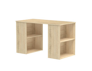 Bureau de travail moderne en bois Furnizone, nouveau design, avec rangement flexible intérieur/extérieur, 2 étagères, fabriqué en Malaisie, modèle 1326 - Product Image 2