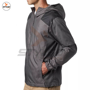 Veste coupe-vent coupe-vent personnalisée pour hommes Stand Casual OEM Service Camouflage Tissé 100% Polyester - Product Image 3