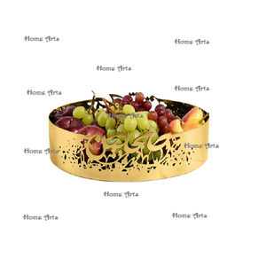 Juego de cuencos de latón con diseño de 2 hojas para servir comida, cuenco de tamaño personalizado de calidad de lujo para uso en hoteles y restaurantes - Product Image 4