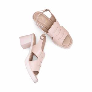 Sandale compensée formelle fauve PU0409 - Product Image 1