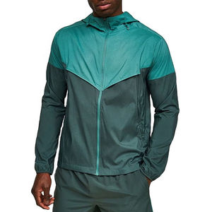 Nouveau design deux pièces 100% survêtements coupe-vent à fermeture éclair en nylon ensembles courts coupe-vent et survêtement en polyester respirant - Product Image 6
