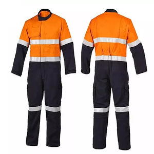 Overol de Seguridad Resistente para Trabajo Pesado, Suministro de Fábrica Personalizado, 100% Algodón, Cinta Reflectante OEM para Ropa de Trabajo, Overol de Seguridad para Adultos - Product Image 2