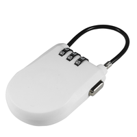 Cadenas antivol léger blanc pour AirTag, coque rigide en ABS, modèle personnalisable ARV-S41004 pour usage intérieur/extérieur public