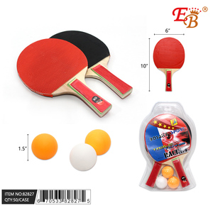Raquette de tennis de table EB 10 pouces en bois avec caoutchouc à picots longs, poignée droite, étui en plastique inclus - Product Image 1