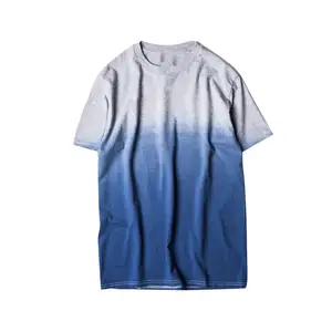 Hochwertige Farbverlauf farbe Mode Street Style Tie Dye Printing 100% Baumwolle T-Shirt Männer Hochwertiges Material zum Verkauf