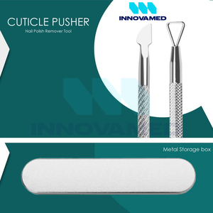 2 uds buena calidad mejor Material mejor precio servicio OEM ODM doble uso Acero inoxidable uñas cutícula empujadores juegos para venta al por mayor - Product Image 5