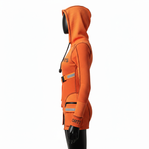 ชุดว่ายน้ำผู้หญิงคุณภาพสูง ผ้าริบไนลอนผสมสแปนเด็กซ์ สีส้มไหม้ แต่งแถบสีตัดกัน พิมพ์ลายโลโก้ - Product Image 3