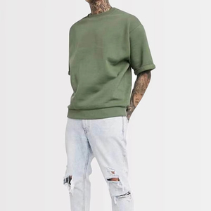 250G T-shirt blanc lourd Logo personnalisé DTG 100% coton goutte épaule Streetwear graphique surdimensionné t-shirts pour hommes - Product Image 3