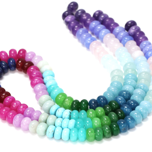 Cuentas de Cuarzo Peacock Rondelle: Gemas Lisas de Calidad AAA para Joyería (7-8mm) - Product Image 5