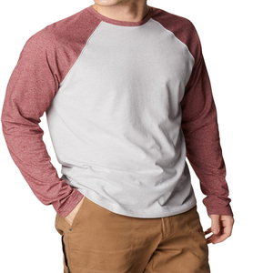 OEM de alta calidad 100% algodón 220 GSM Color sólido camisas de manga larga raglán Color sólido logotipo personalizado camiseta raglán - Product Image 4