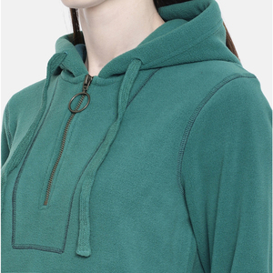 Sudaderas con capucha de manga larga para mujer de moda sólida personalizada cuello con capucha para invierno con logotipo frontal venta directa de fábrica OEM personalizado - Product Image 6