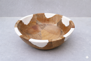 Bol élégant et luxueux en bois et résine époxy écologique pour servir des salades, des aliments secs et des repas festifs - Product Image 6