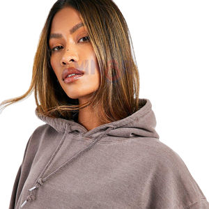 ชุดวอร์มสำหรับฤดูหนาวของผู้หญิงชุดวอร์มผ้าฝ้าย100% สีทึบพิมพ์ลายไซส์ใหญ่พิเศษระบายอากาศได้ดีแห้งเร็ว - Product Image 4