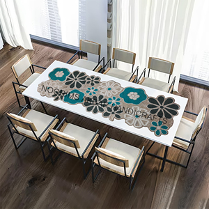 ผ้าปูโต๊ะผ้าคอตตอนปักลายหลากสีสดใสตกแต่งด้วยลูกปัดแบบทันสมัยสำหรับงานรื่นเริงและให้เป็นของขวัญ - Product Image 2