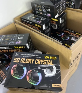 5D LED Angel Eyes Shrouds para coche LED faros lente decoración cubierta APP Control proyector lente cubierta 1,5/2,5/3,0 pulgadas DRL - Product Image 6