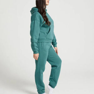 ชุดวอร์มผู้หญิงแบบมีฮู้ด ผ้าฟลีซคอตตอนฟอกสีแบบวินเทจ สำหรับฤดูหนาว สไตล์สตรีทแวร์ ระบายอากาศได้ดี ไม่ยับ คุณภาพสูง ขายส่ง - Product Image 4