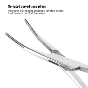 Herramientas quirúrgicas de punta recta curva, herramienta de mano, pinzas hemostáticas para mosquitos, abrazadera de pelo para mascotas de acero inoxidable, Alicates de bloqueo de pesca - Product Image 6