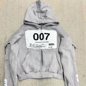 Drop Shoulder 3d Embroidery Applique Custom French Terry 100% Cotton Heavyweight 600gsm Boxy Cargo Pocket Hoodie for Men - Product Image 3