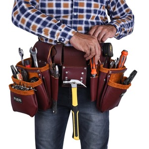 Organizador de kit de herramientas Soporte de bolsillo de carpintero de cuero de alta calidad Herramienta combinada de framer de cinturón profesional AS-0001 - Product Image 1