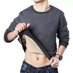 OEM personalizado para hombre sudadera logotipo personalizado cuello redondo impreso algodón polar llano básico de los hombres de invierno sudaderas de manga larga - Product Image 5