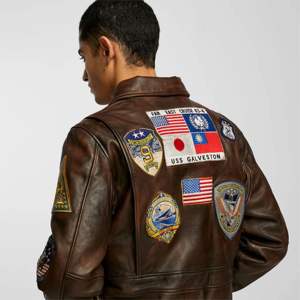 Chaqueta de vuelo de cuero personalizada para hombre con estilo clásico y parches bordados, perfecta para la moda y la funcionalidad - Product Image 5