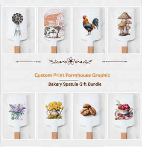 Khắc bằng gỗ xử lý thương hiệu tùy chỉnh in Baking phụ kiện Silicone thìa với logo - Product Image 4