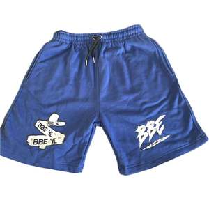 Impresión personalizada en pantalones cortos 100% pantalones cortos de algodón color azul real bolsillos laterales cintura elástica bolsillos laterales - Product Image 1