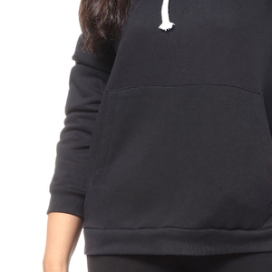 Sweats à capuche surdimensionnés personnalisés pour femmes d'hiver avec logo à l'avant Service OEM 100% coton de haute qualité imperméable - Product Image 5